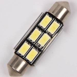 canbus felfri 5630 6smd 36mm 39mm 42mm c5w led festoon glödlampor