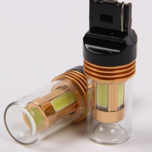 ny design bil blinkljus 7,5 w cob med lock bil backa upp och blinkljus w21w t20 7440 ledljus