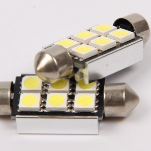 5050 6smd canbus felfri 36mm auto bil led festoon light led interiörljus