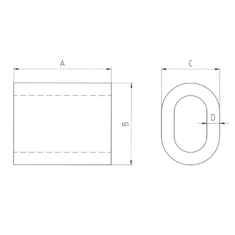 Stål Oval Swaging Sleeve S-506 Non Tapered Sleeve