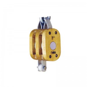 Vanlig träblock-dubbel med krok