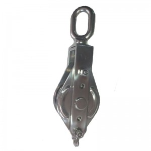 Rostfritt stål nära block singel med öga