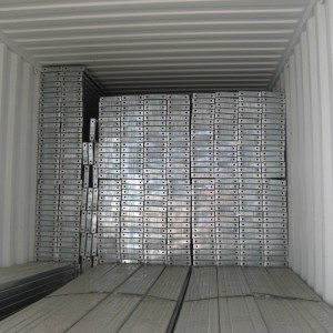 210 Bredd galvaniserad byggnadsställning stålplanka med 6mm hål