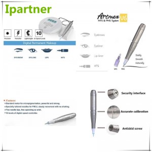 Ipartner Artmex V6 Tattoo Machine Permanent Makeup Ögonbryn Läppmikropigmentering MTS PMU