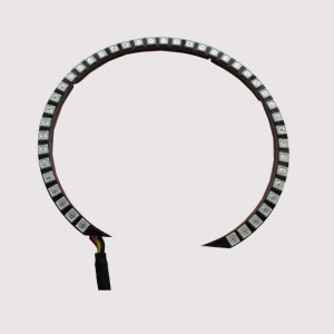 Telefon app blå tandkontroll auto RGB ledde ängelögon ledde halo-kit ring för 7 tums rund strålkastare eller BMW 3-serien