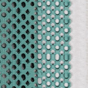 Vattentåligt gummimatta med dräneringshål för restaurang