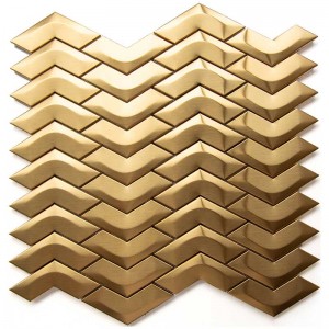 Sillbeinsmetallplattor Rostfritt stålplattor Mosaik för kök- / badrumsväggsplattor Mosaik