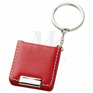 Läder / metall nyckelhållare med fotoram_64779