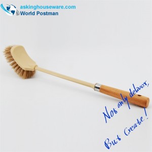 Akbrand toalettborste Strandhandtag med rostfritt stålring