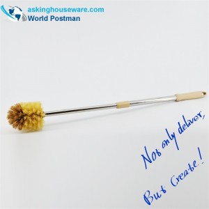 Akbrand toalettskålborste Elastiskt rostfritt stålrör