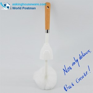 Akbrand mjuk toalett rengöringsborste Strandhandtag med skåltorkare