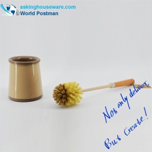 Akbrand toalettskålborste set strandhandtag med hållare Caddy