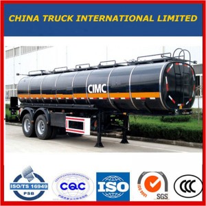 2 axlar 35m3 kolstål aluminiumlegering bränsle / cement / pulver / diesel / bensin / bensin / mjölk / bitumen / vatten / LNG / LPG / Liquid Tank Tanker Truck Semi Trailer