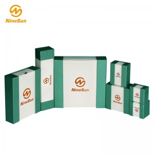 Billigt pris Anpassad logotyp tryckt vit kartong present smyckeskrin