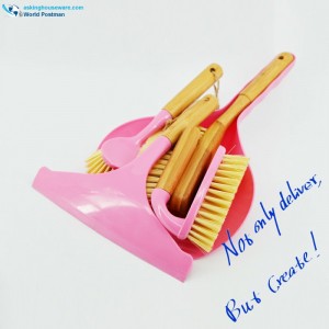 Akbrand Hushåll Bambuhandtag Rengöringsborstar Set 4in1