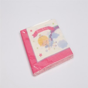 Fabriksförsörjning Real Eood Miljövänlig Blommig design Blommig servett av god kvalitet