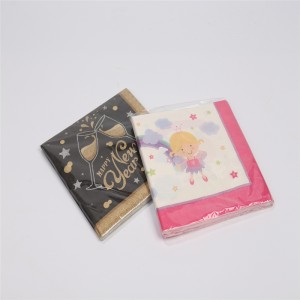 Fabriksförsörjning Real Eood Miljövänlig Blommig design Blommig servett av god kvalitet