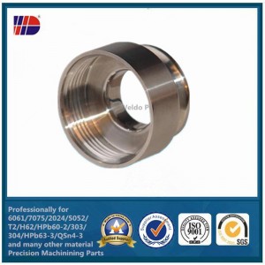 Specialanpassat rostfritt stål i aluminium med hög precision CNC-bearbetning av svarvdelar för kamera