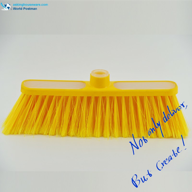 Akbrand Round Rim Plastic Broom Head med mjuk TPR Bordure