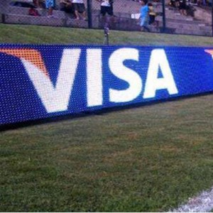 P10 Lätt vikt utomhusfotbollsstadion Perimeter Advertising Led Banner Display