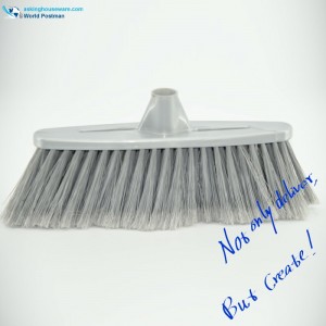 Akbrand grå färg plast kvasthuvud med lång och tunn öppning i borstbräda