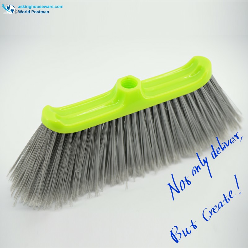 Akbrand Plastic Broom Head med Green Brush Board och grå borst