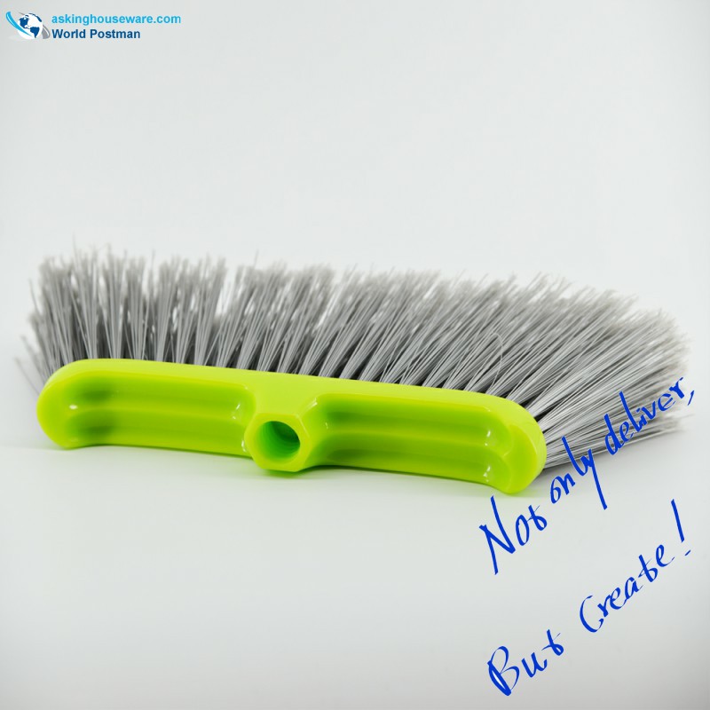 Akbrand Plastic Broom Head med Green Brush Board och grå borst