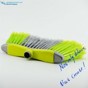 Akbrand plast kvasthuvud med pendelborstebräda och långa färgglada borst