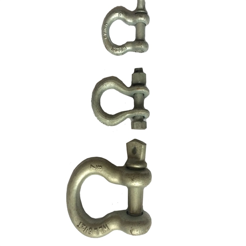 Drop Forged US Type G209 Screw Pin Bow Shackle / Marine Bow Shackle