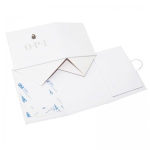 Anpassad utskrift Silverfolie-logotyp glansig laminering hopfällbar förpackningspapper