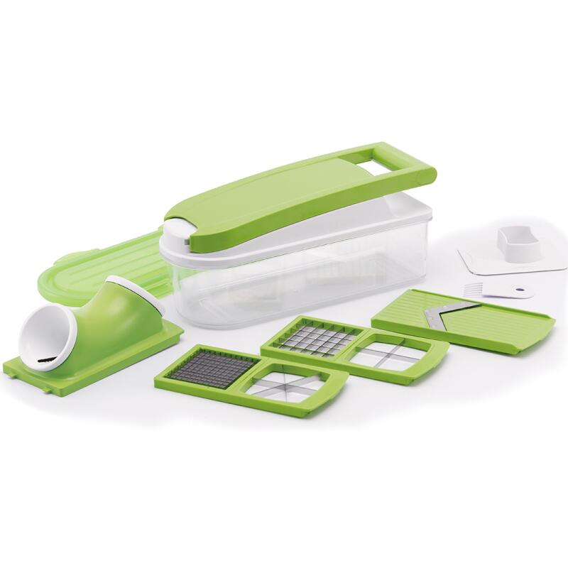 Flera blad Vegetabilisk hackare Mandoline Slicer Dicer, rostfritt stål grönsaksskiva