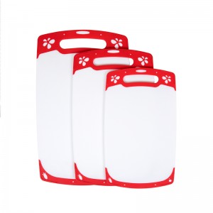 Unik anti-slip design med flera storlekar plastkök skärbräda set