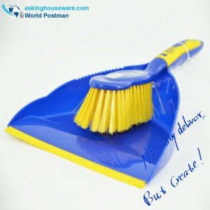 Akbrand Dustpan Brush Broom Broom med TPR Line vid Dustpan Entrance TPR Handle
