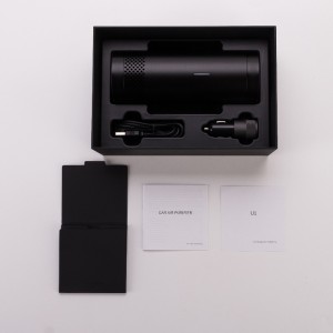 Billuftrenare USB-driven med detektera luftkvalitetsfunktion för att ta bort rök / damm / husdjurlukt / dålig lukt / bakterier / formaldehyd-billuftrenare