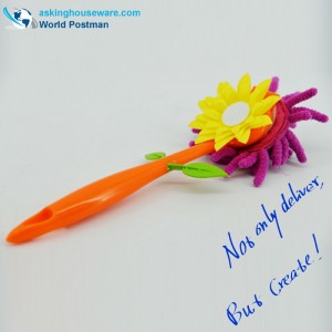 Akbrand Kitchen Dish Pot Cleaning Duster med solrosdekoration