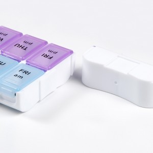 Avtagbar plast 14 fall piller organisator piller låda varje vecka