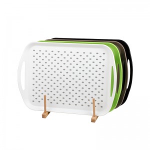 PP Plast rektangel snabbmat svart servering