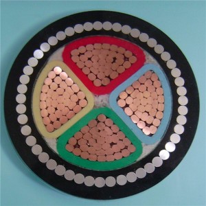 4x300mm2 Elektrisk Swa 4-kärnar pansrad kabel med ståltrådarmering