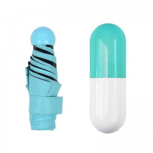 Hot Sale Liten storlek 5-faldigt Mini-kapselparaply för damer