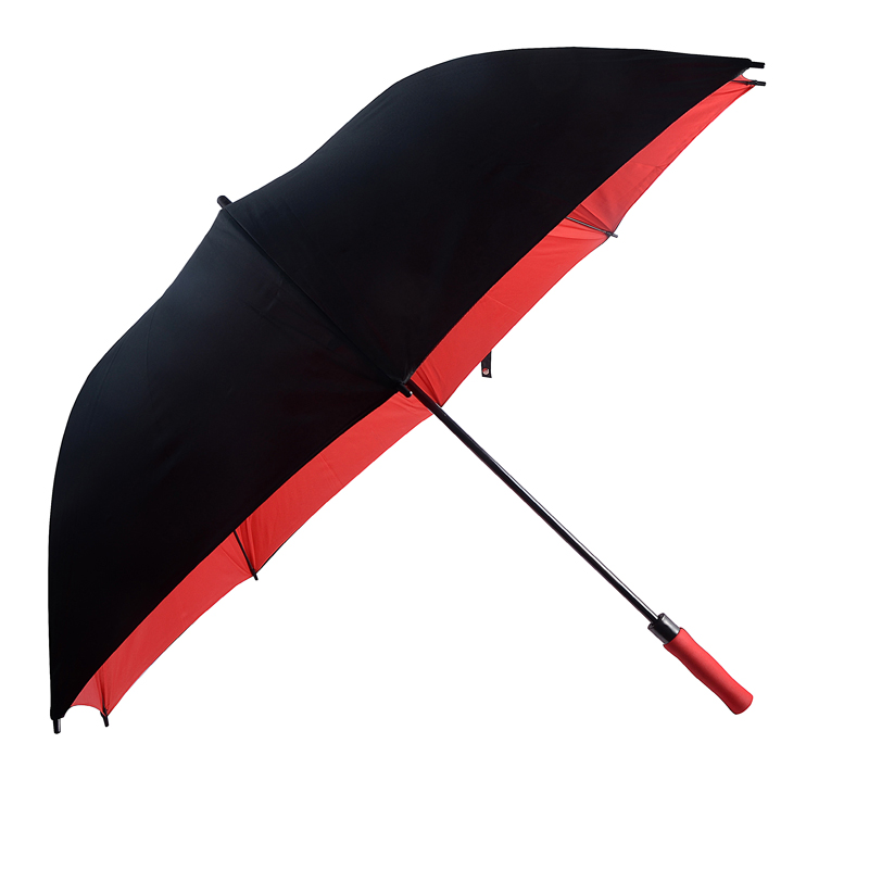 Autohandtag Dubbelskikt Billigt vindtät Straight Golf Paraply
