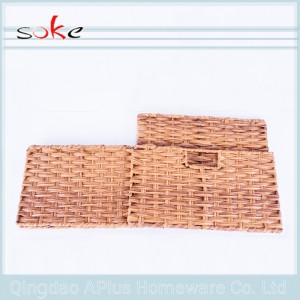 Varm försäljning god kvalitet PE rotting handgjord vävd lagringskorg