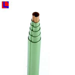 Justerbar / förlängbar teleskopstång av aluminium med plastlock