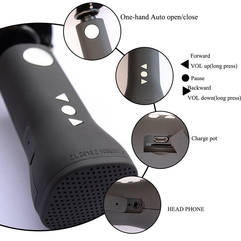 Bluetooth paraplyhögtalarmusik UV-skydd ny uppfinning special 3 vikbart paraply