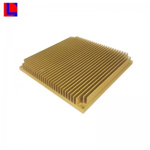 anpassad silver och gul eloxerad kylfläns / kylare av aluminium