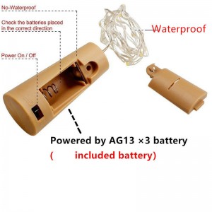 20 LED Strip Wine Bottle Lamp Fairy Lights Cork String Wire 2M Party Wedding