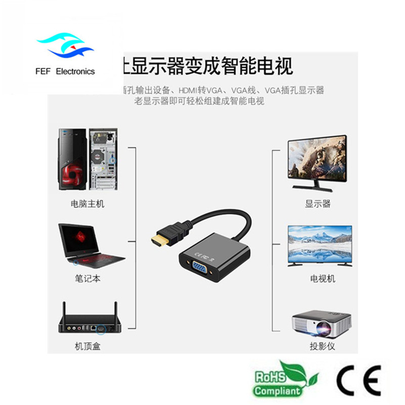 hdmi manlig till vga kvinnlig omvandlare Kod: FEF-HIC-001