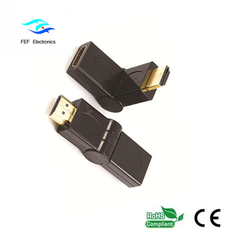 HDMI hane till HDMI hona adapter svängtyp guld / nickelpläterad kod: FEF-HX-002