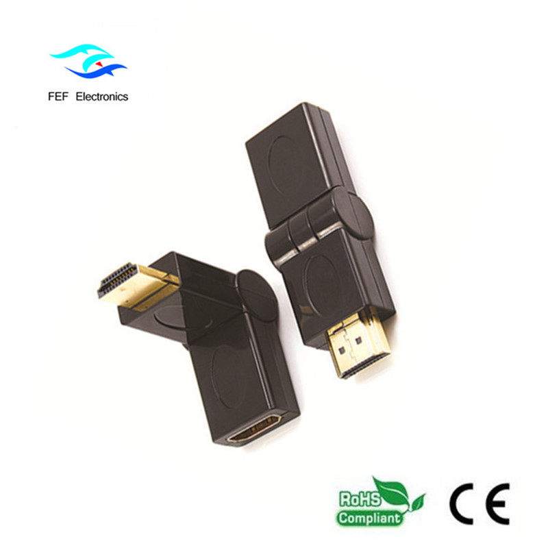 HDMI hane till HDMI hona adapter svängtyp guld / nickelpläterad kod: FEF-HX-002