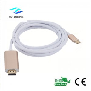 USB-typ c till HDMI-manlig omvandlare ABS-skalkod: FEF-USBIC-013