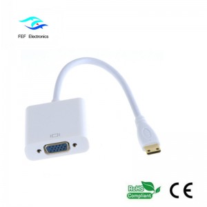 Mini HDMI-manlig till VGA-kvinnlig omvandlare-kod: FEF-HIC-004
